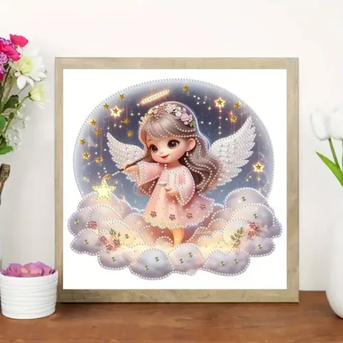 Angel Girl Elmas Boyama Kiti - Zəriflik və Möhtəşəmlik Sizin Əsərinizdə