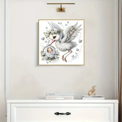 Diamond Painting Seti - Leylək və Körpə Nağılı
