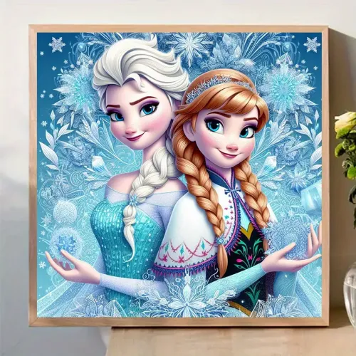 Elsa və Anna - Disney Frozen Elmas Boyama Kiti