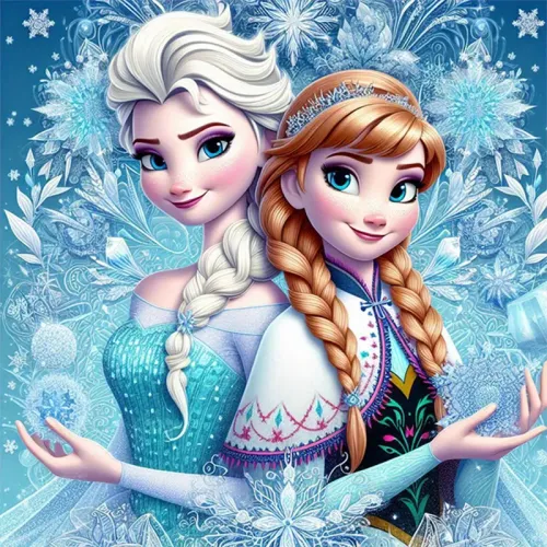 Elsa və Anna - Disney Frozen Elmas Boyama Kiti