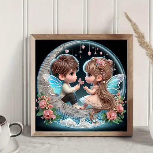 Karikatura Cütlük – Əyləncəli və Romantik Almaz Boyama Seti