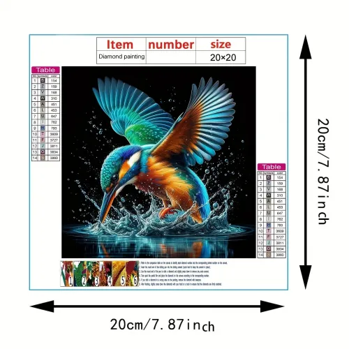 Rəngli Uçan Quş - 5D Almaz Boyama Kiti