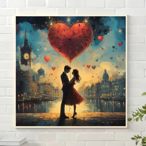 Romantik Cütlük - Sevginin Rənglərlə Əks Olunduğu Almaz Boyama Kiti
