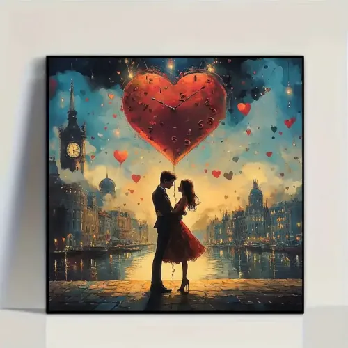 Romantik Cütlük - Sevginin Rənglərlə Əks Olunduğu Almaz Boyama Kiti