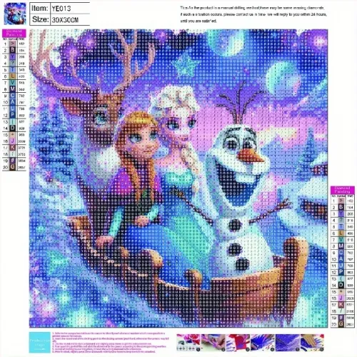 Sehrli Buz Kraliçası - Elsa Almaz Boyama Kiti