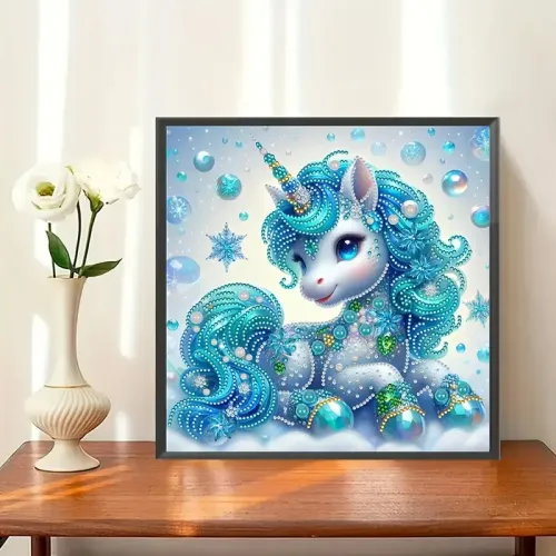 Unicorn Almaz Boyama Seti - Rəngarəng və Parlaq 5D Mozaik Sənəti!