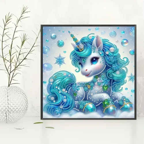 Unicorn Almaz Boyama Seti - Rəngarəng və Parlaq 5D Mozaik Sənəti!